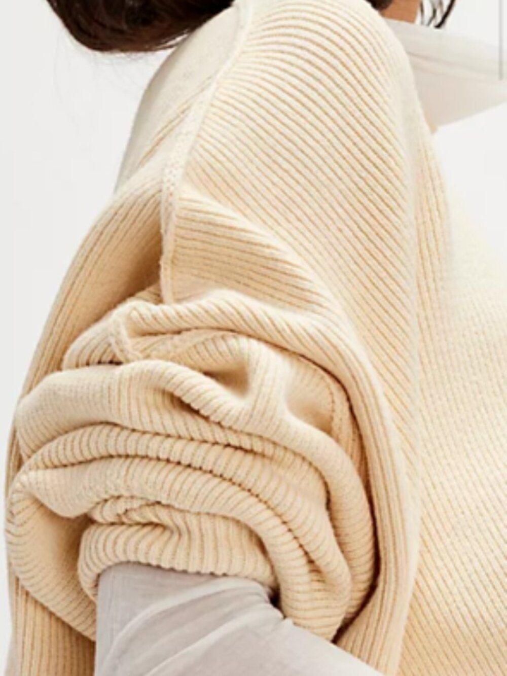 NWT Free People Creme Easy Street Tunic Sweater - Picture 14 of 14